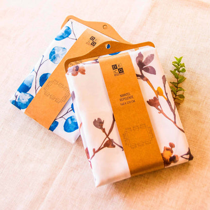 Set 2 Manteles Antimanchas Eucalipto y Pájaros 160x Decoexpress1#Multicolor