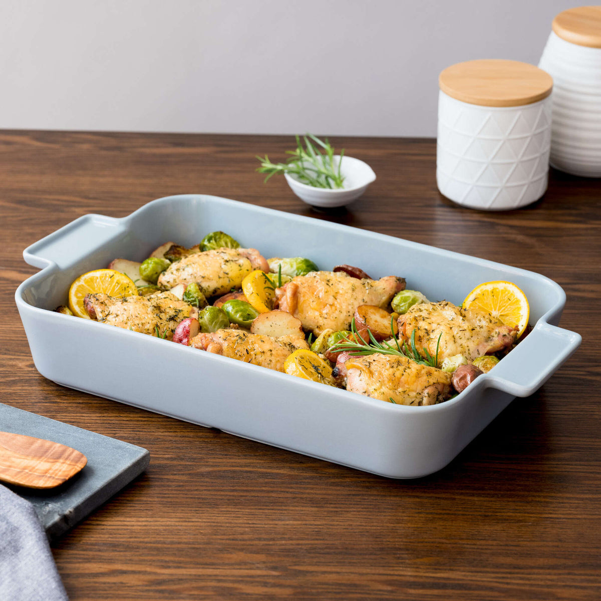 Fuente Rectangular Cerámica Gres 4.7 Lts Corningware
