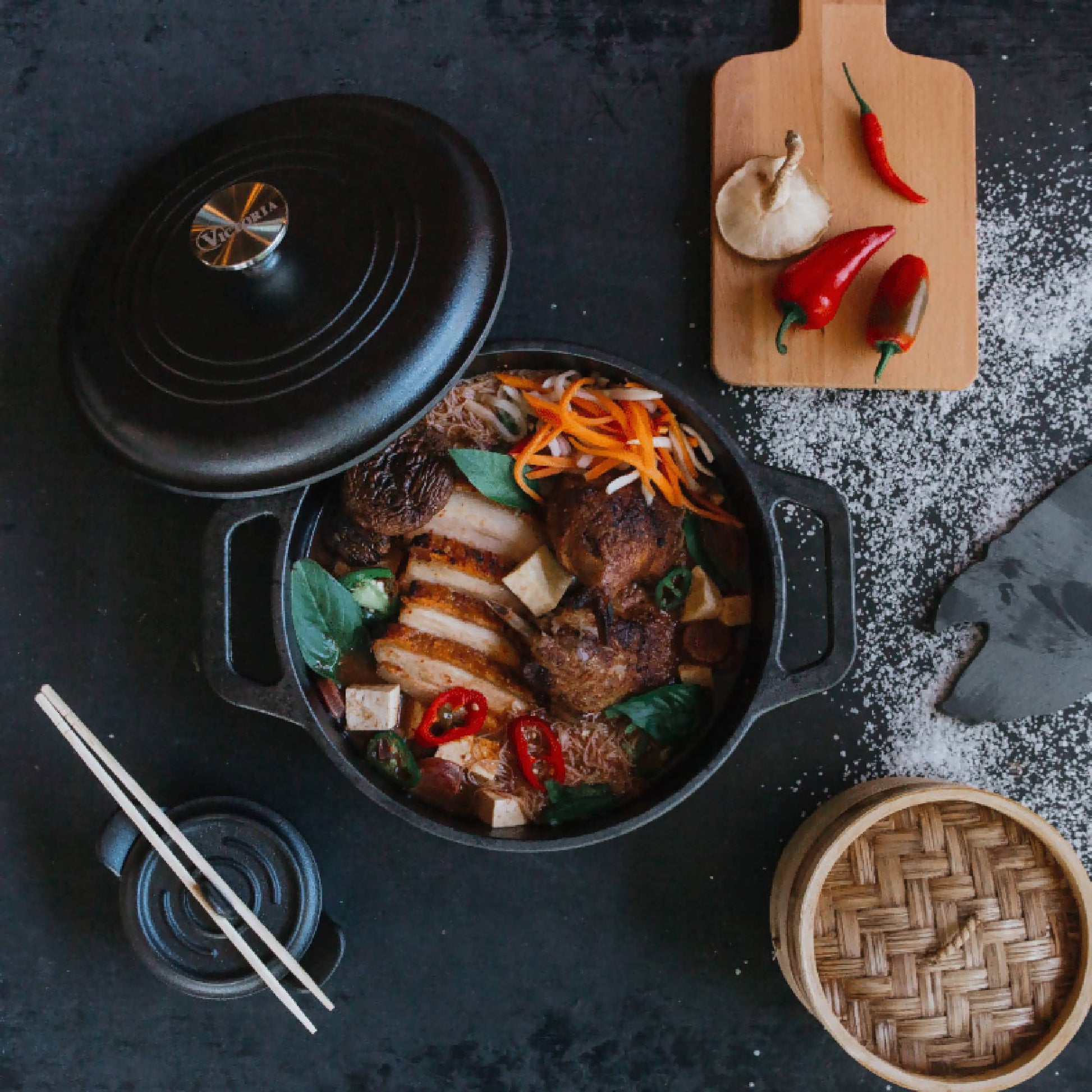 Horno Holandés Hierro Fundido Precurada 5.7 Lts2#Negro