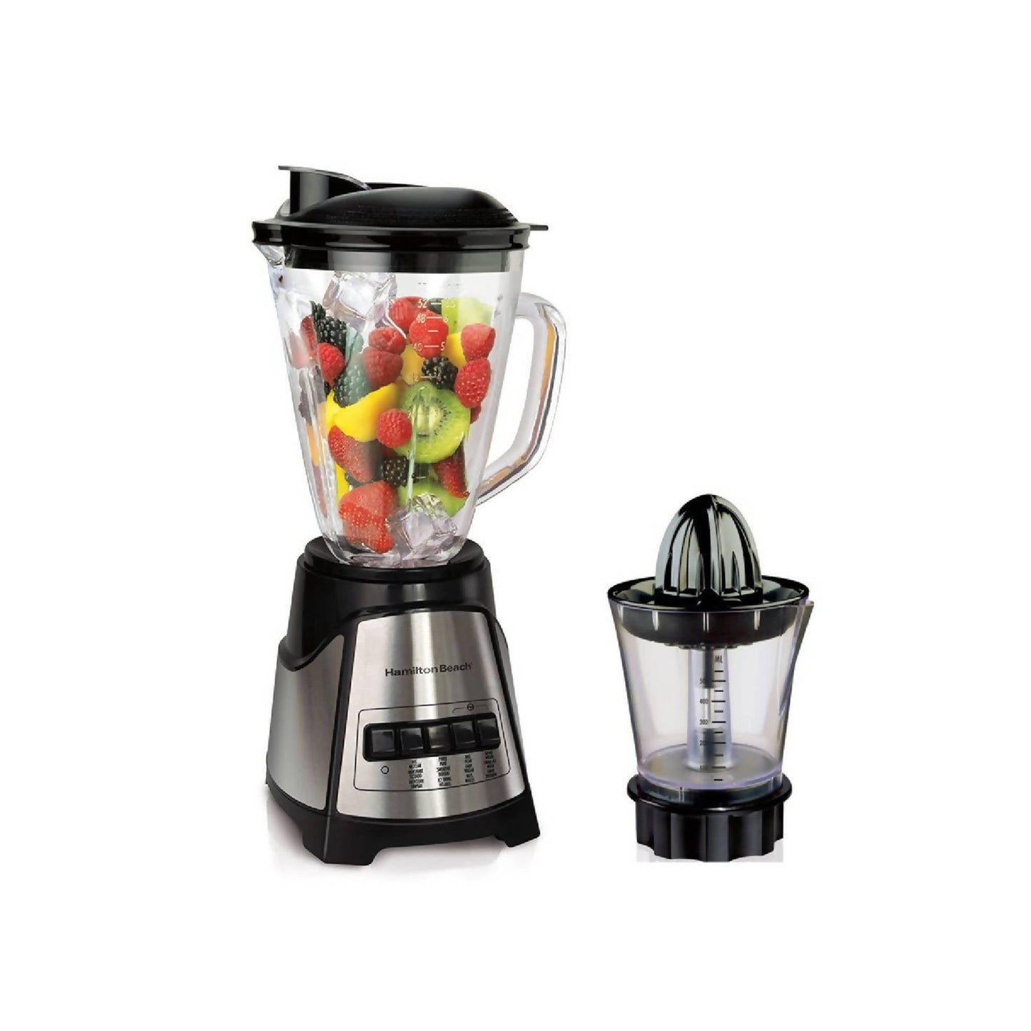 Licuadora y Exprimidora 58149-CL Vaso de Vidrio 1.5 Lts2#Acero