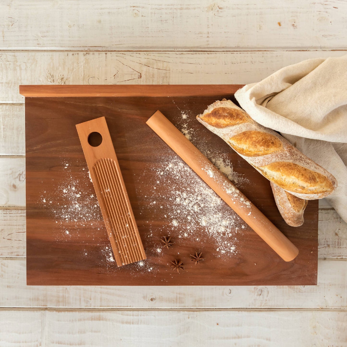 Kit Tabla para Pastas, Uslero y Tabla para Ñoquis1#Madera