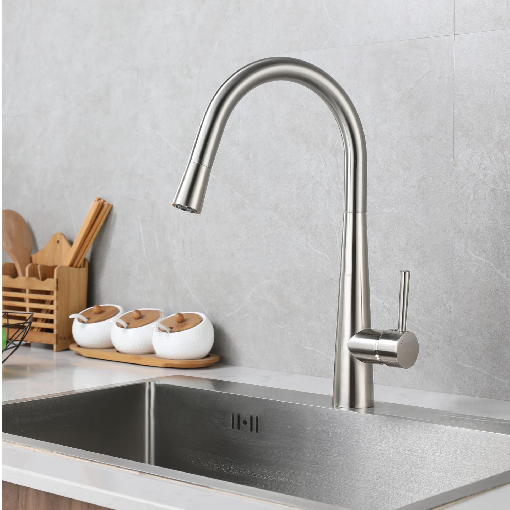 Grifería Steel Flex Monomando FDV-Kitchen Center