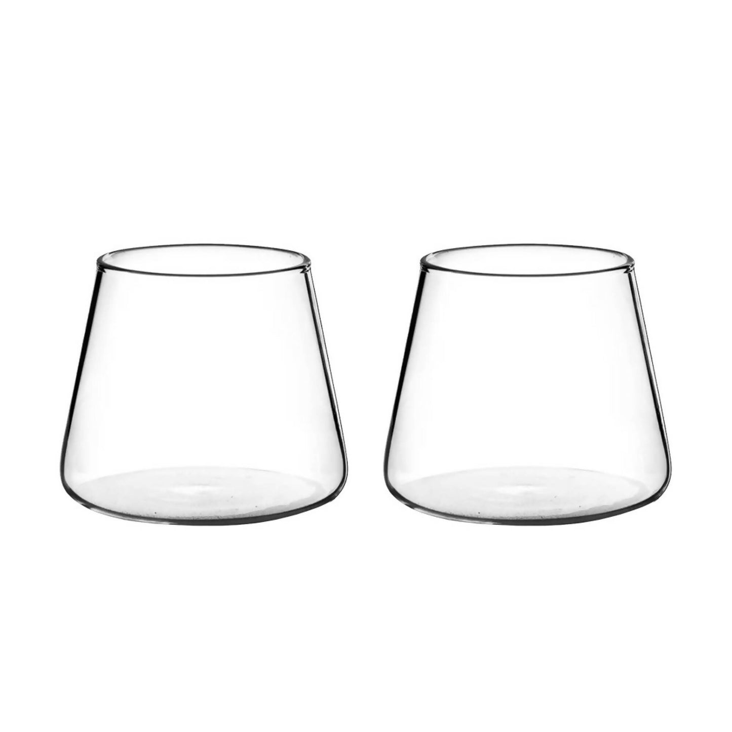 Set 2 Vasos Vidrio Estilo Japonés 320 ml Simplit4#Blanco
