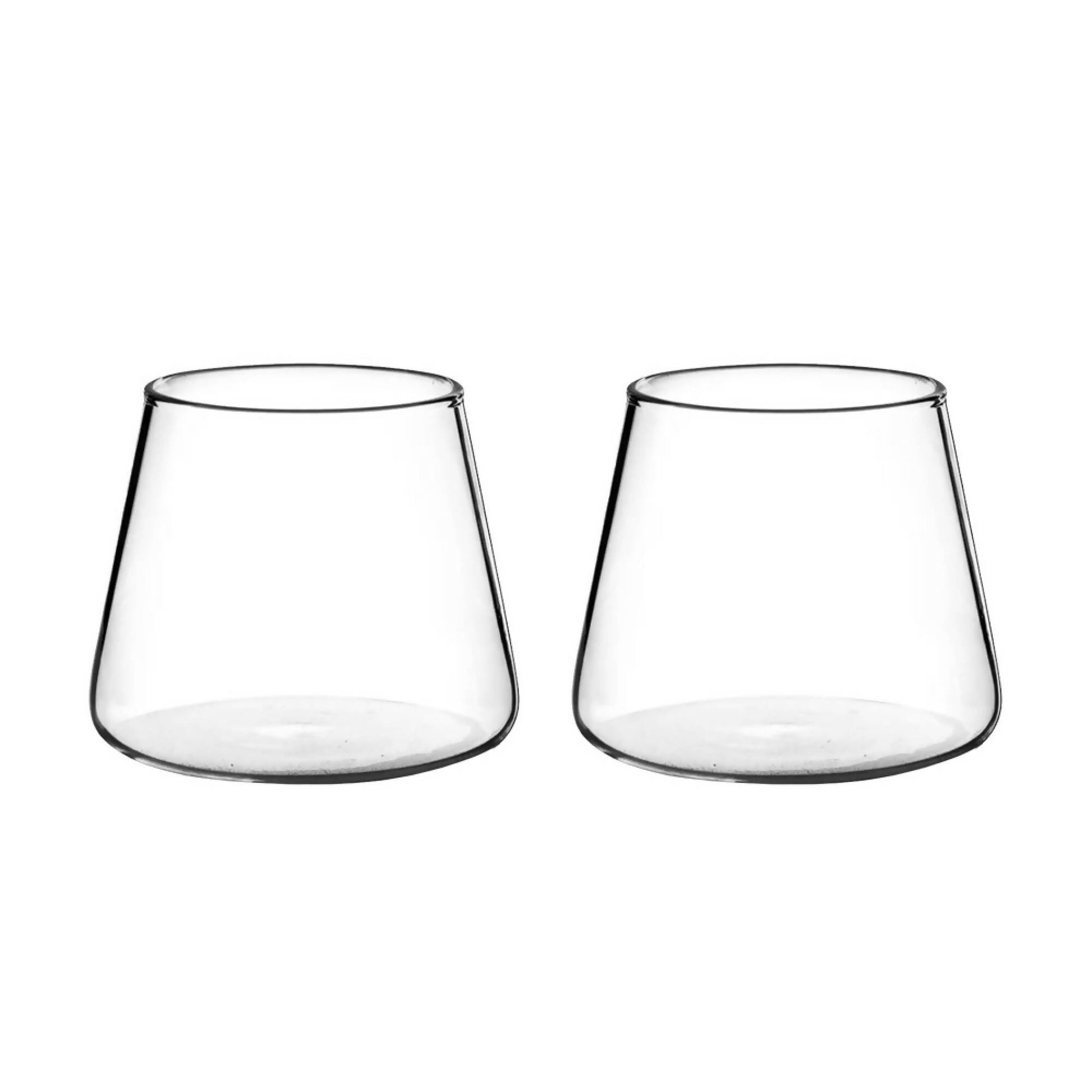 Set 2 Vasos Vidrio Estilo Japonés 320 ml Simplit4#Blanco