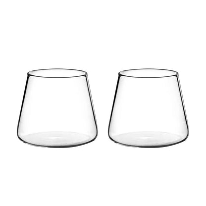 Set 2 Vasos Vidrio Estilo Japonés 320 ml Simplit4#Blanco
