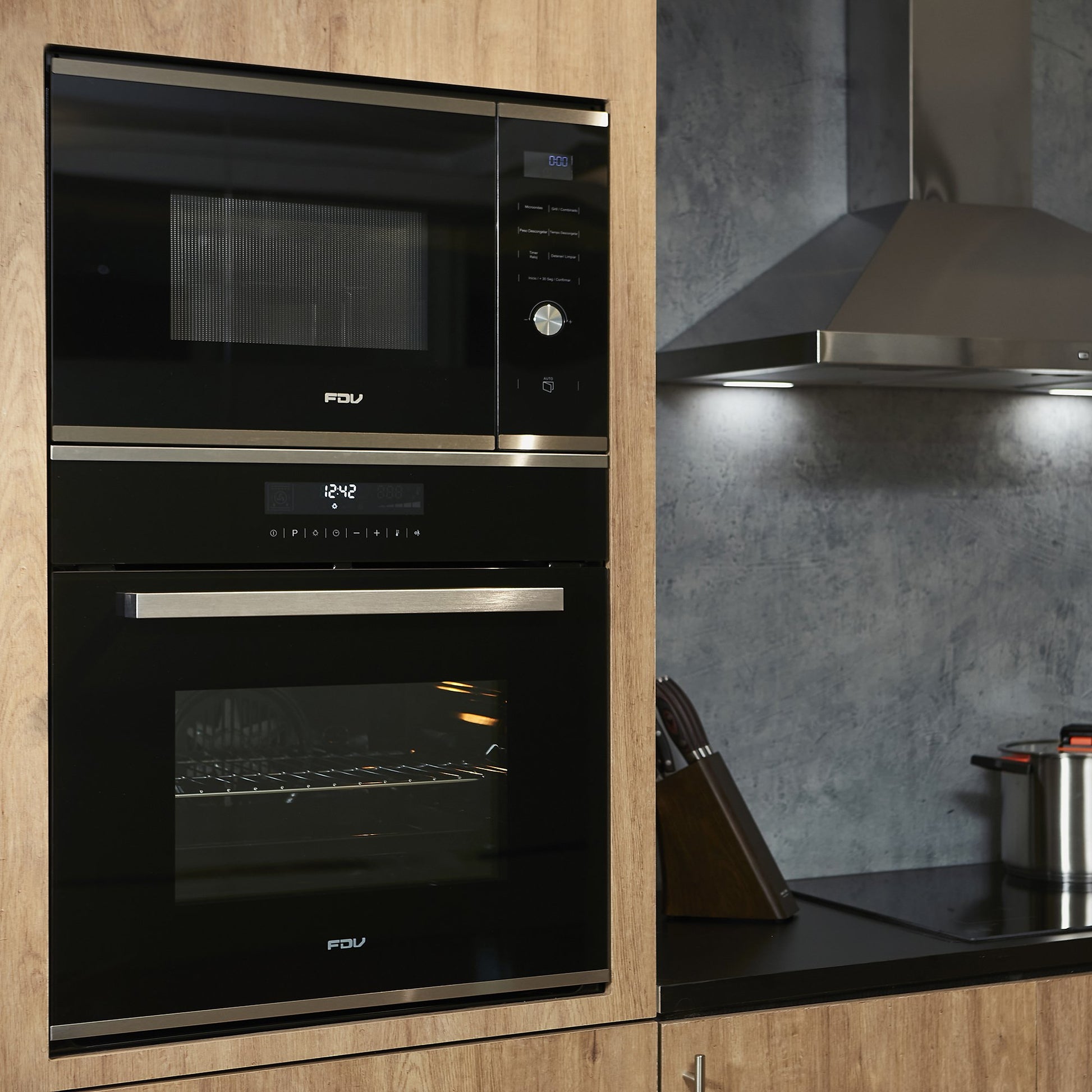 Horno Empotrado Elite Touch 60 Lts con Convector FDV - Caja Dañada-Hornos Eléctricos