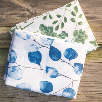 Set 2 Mantel Antimanchas Botánico y Eucalipto Decoexpress1#Blanco