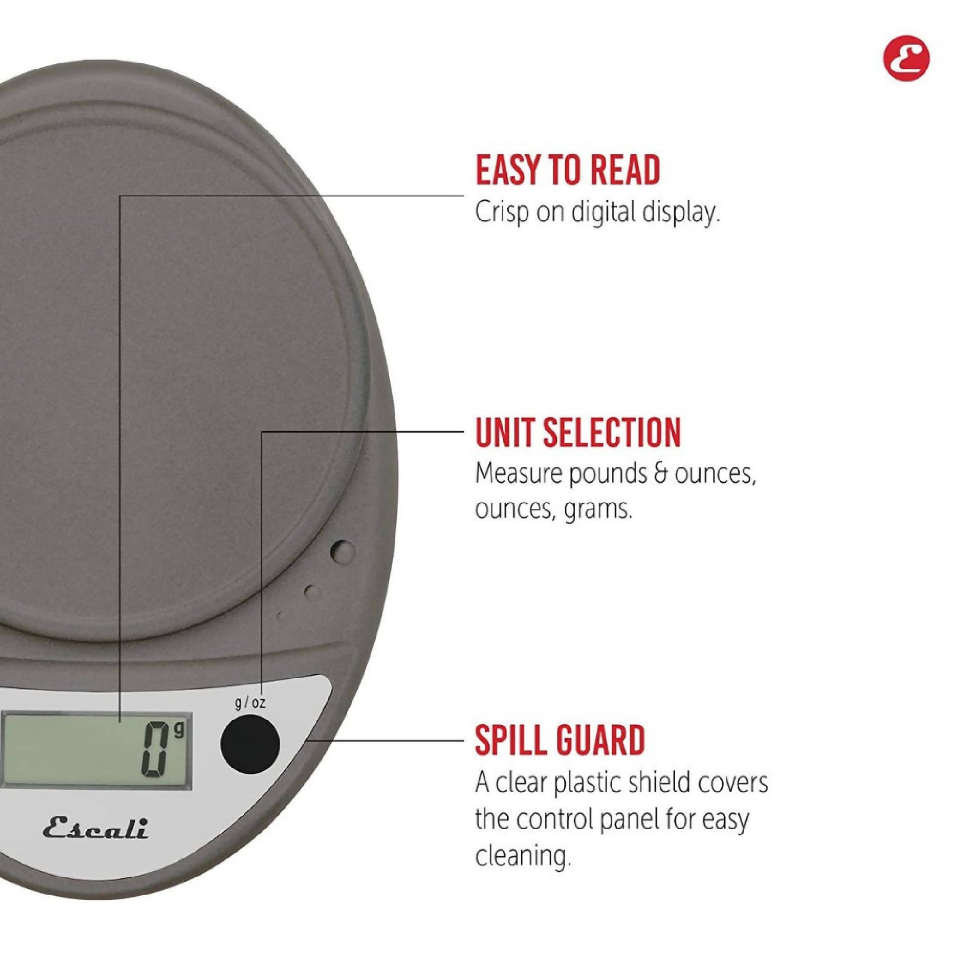 Balanza Digital Cocina Escali8#Gris