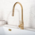 Kit Grifería Kavus Gold + Accesorios Dorados Lavaplatos Simple Schock2#Dorado