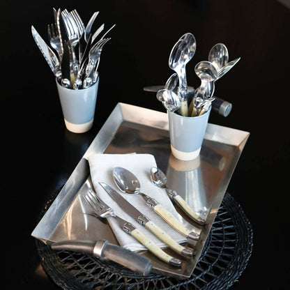 Kit Vajilla Klapp y Cuchillería Laguiole4#Beige