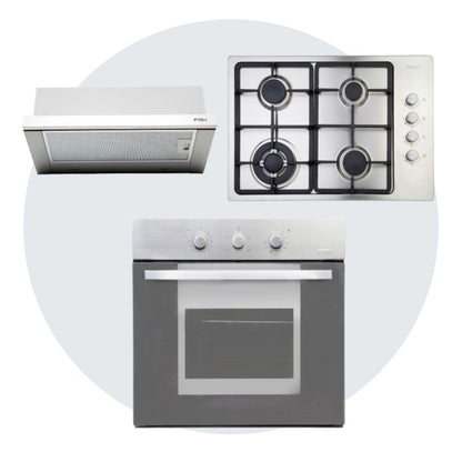 Kit Horno Elegance III 52 Lts + Campana Urban 60cm + Encimera Design 4T Natural FDV-Kitchen Center