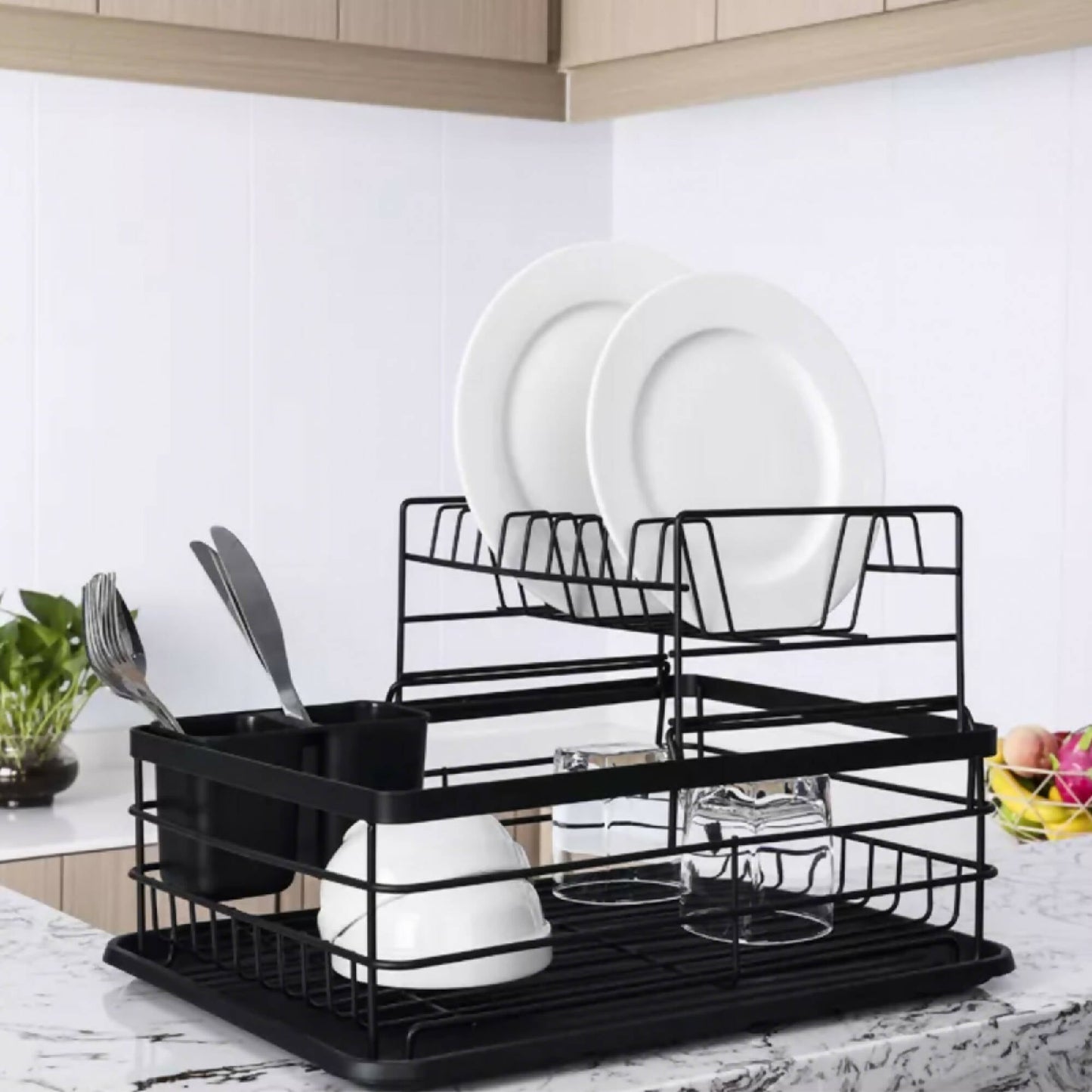 Secaplatos Escurridor 2 Niveles Simplit9#Negro