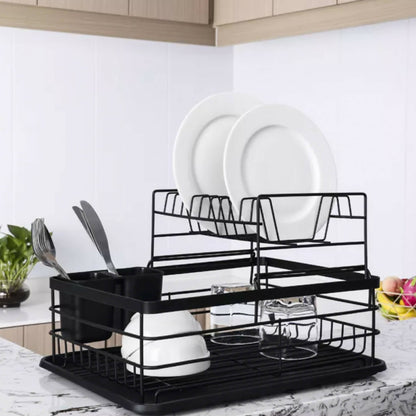 Secaplatos Escurridor 2 Niveles Simplit9#Negro