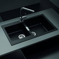 Lavaplatos Bajo/Sobre Cubierta Cuarzo Primus N 200 Schock4#Negro