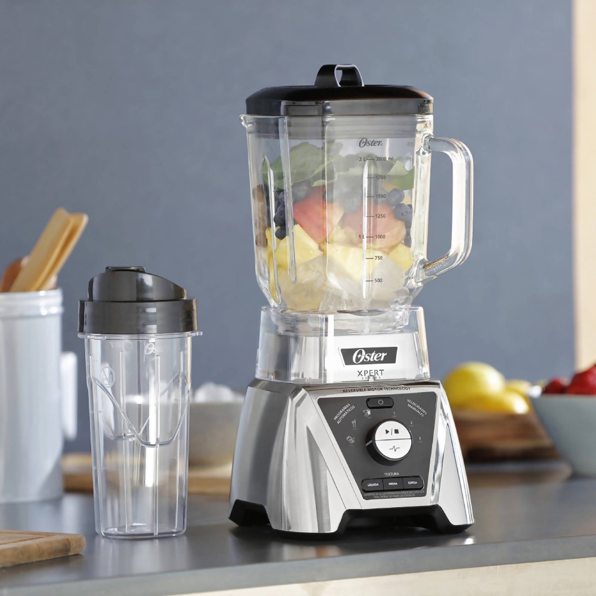 Licuadora Xpert Series Control Textura + Vaso Blend N Go Oster1#Gris