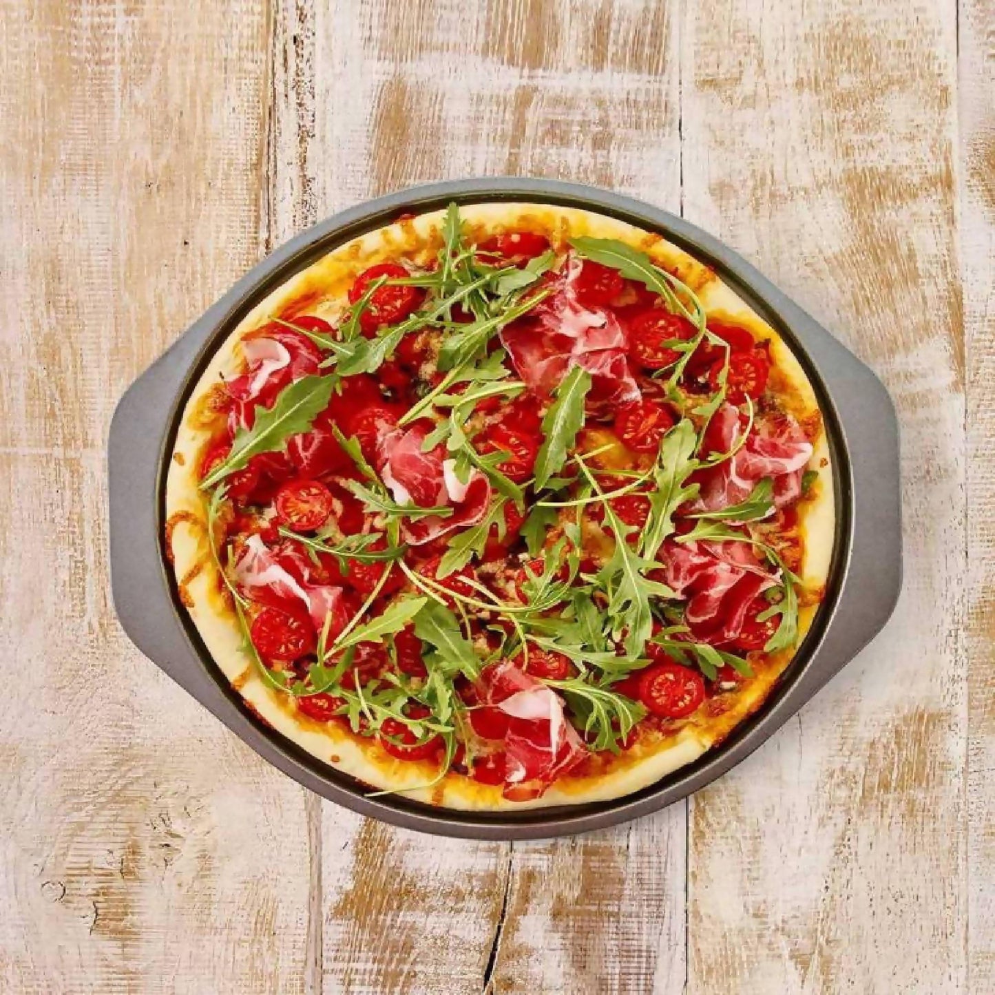 Bandeja Pizza Perforada 28 Cm1#Acero