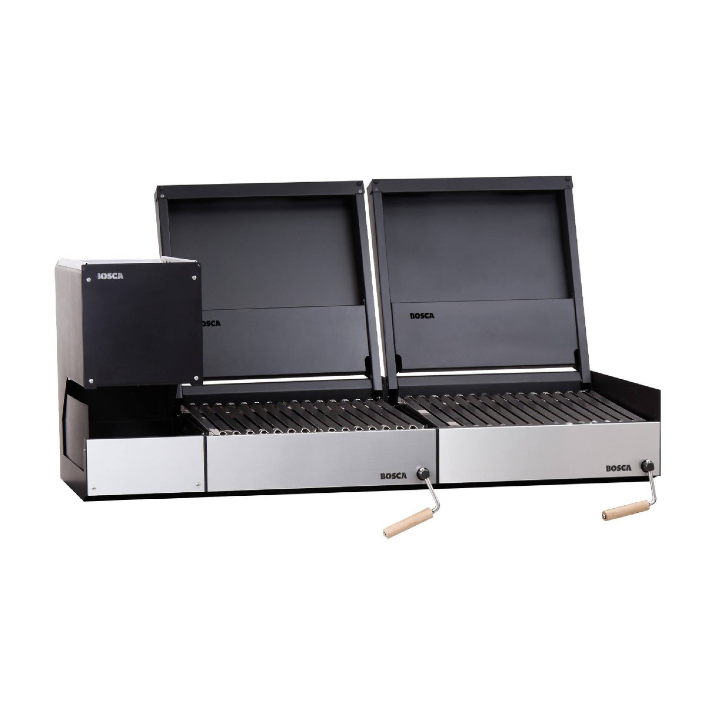 Pack Parrilla Carbón Block Grill 500 + Block 500 + Leñero 250 Bosca6#Acero