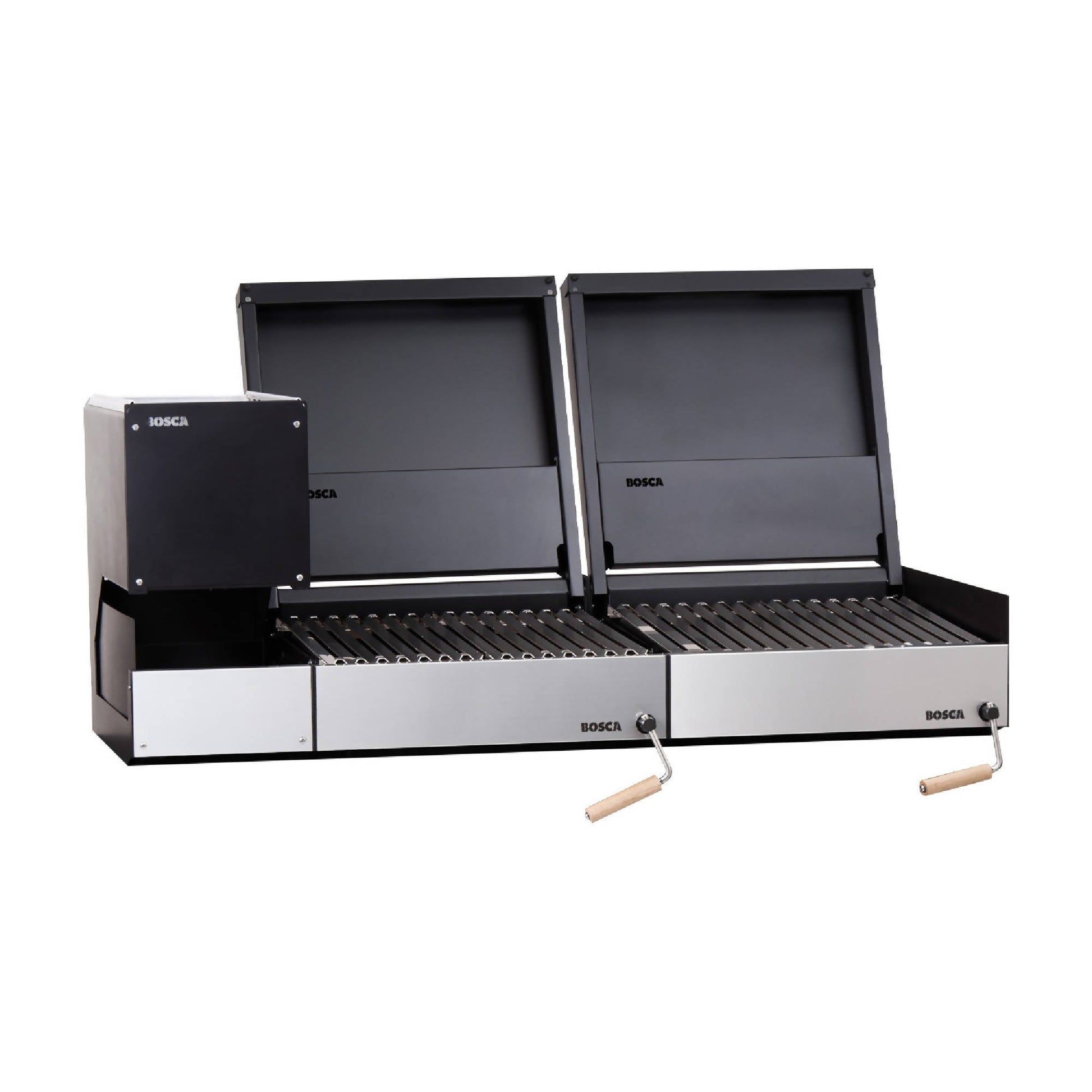 Pack Parrilla Carbón Block Grill 500 + Block 500 + Leñero 250 Bosca6#Acero