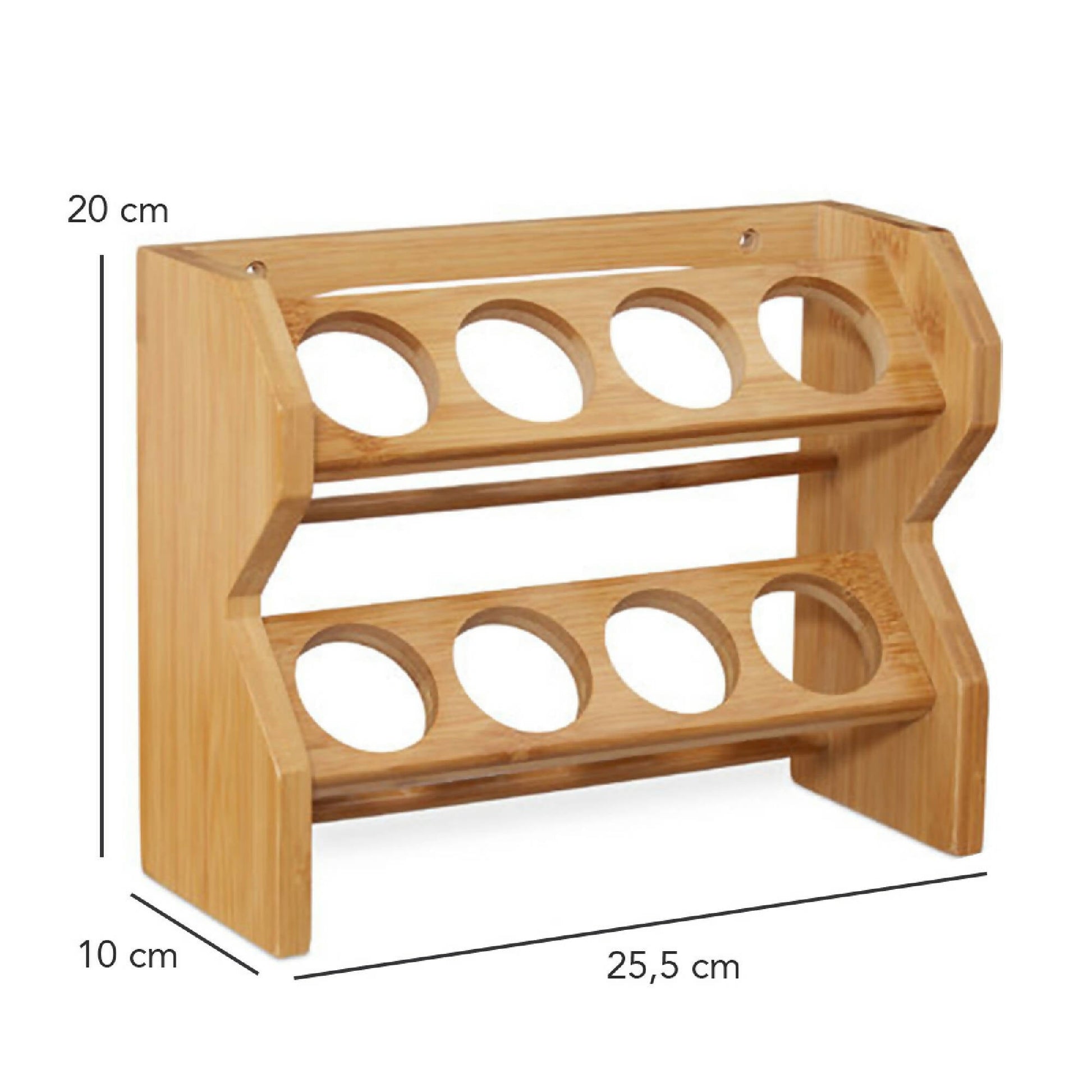 Especiero Condimentos de Madera 8 Frascos Vidrio Simplit4#Café