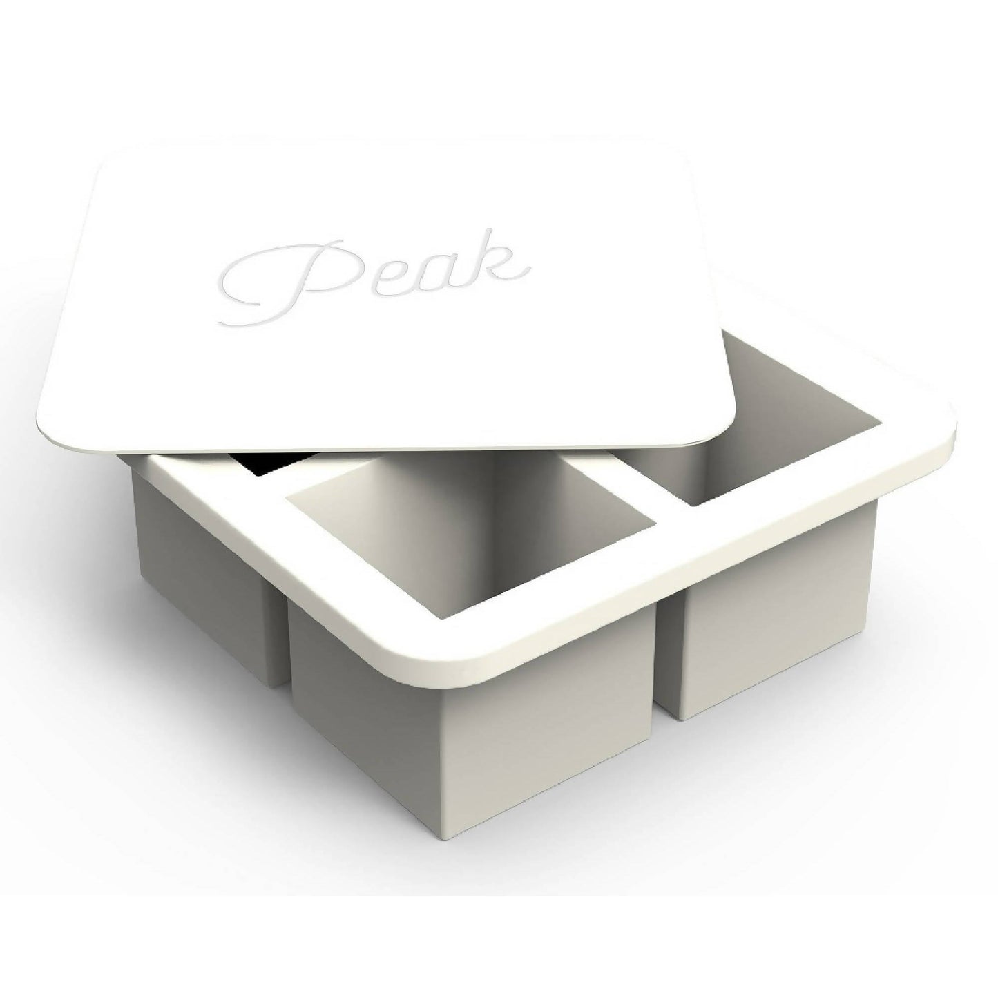 Cubetera 4 Hielos con Tapa Extra Large Ice8#Blanco