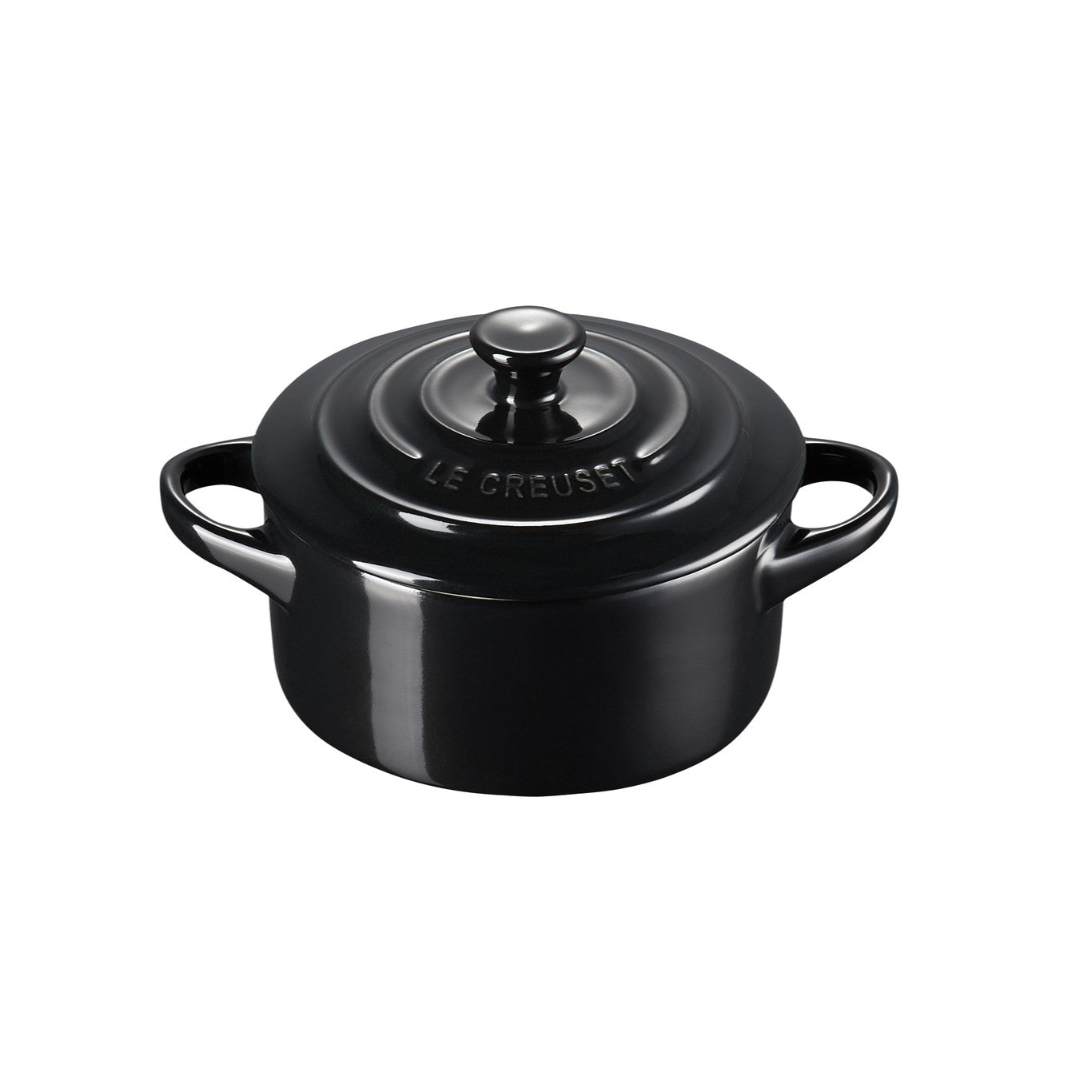 Mini Cocotte Redonda 10 Cm Le Creuset7#Negro