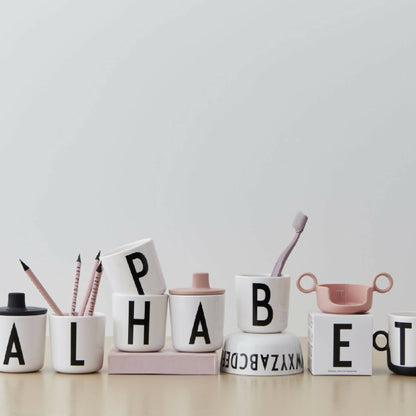 Taza De Melamina Letra T2#Blanco