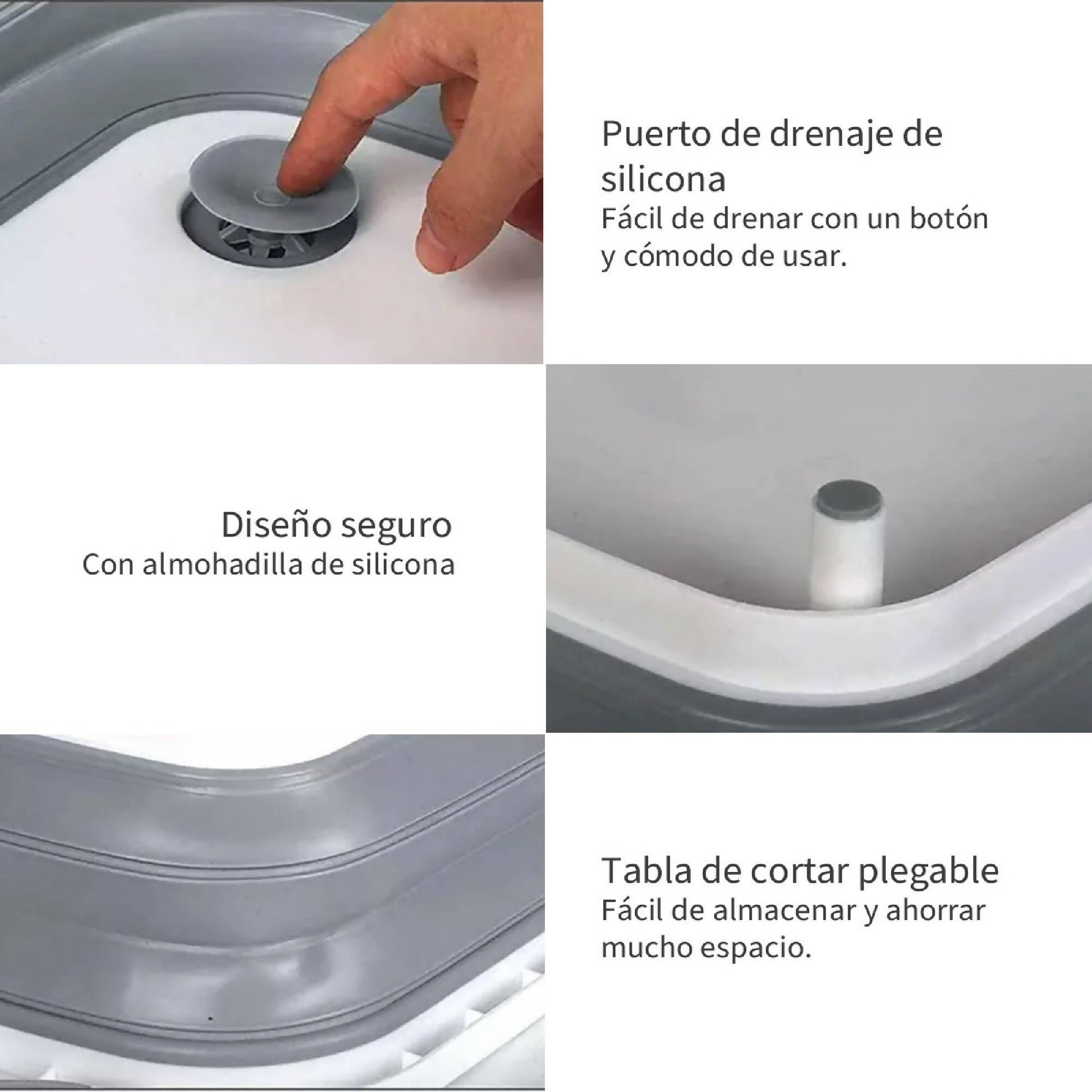 Tabla de Corte Plegable 3 en 1 Simplit3#Blanco