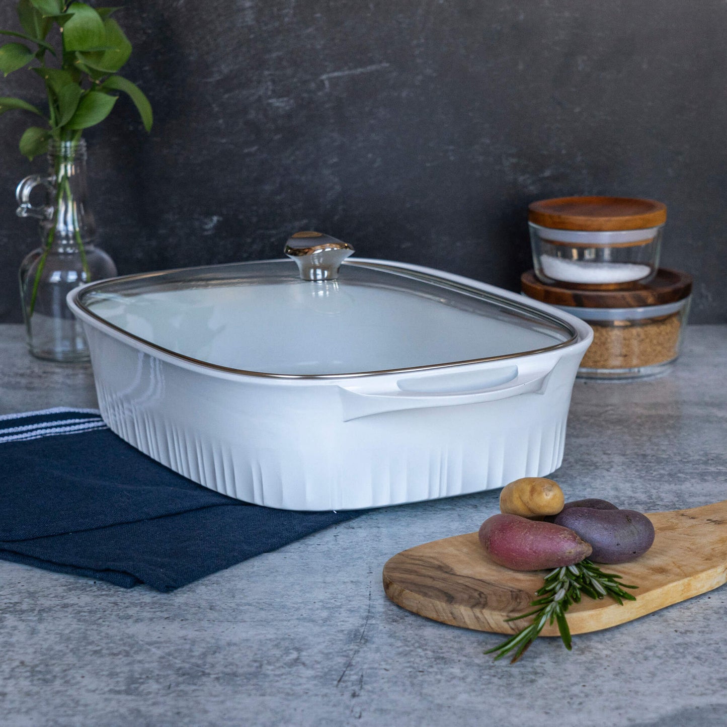 Olla Cast Aluminum 5.4 Lts Corning Ware1#Blanco