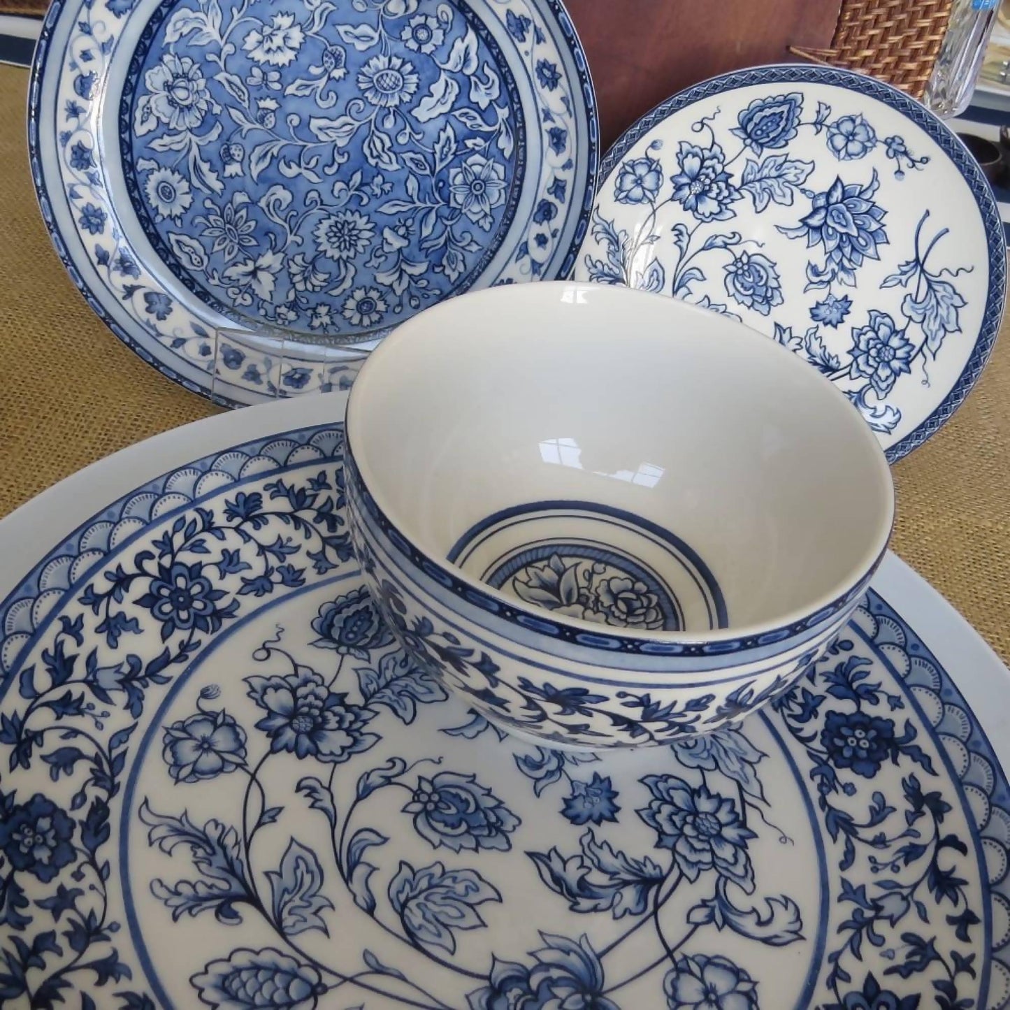 Vajilla 24 Piezas Porcelana Blue Dynasty Klapp4#Azul
