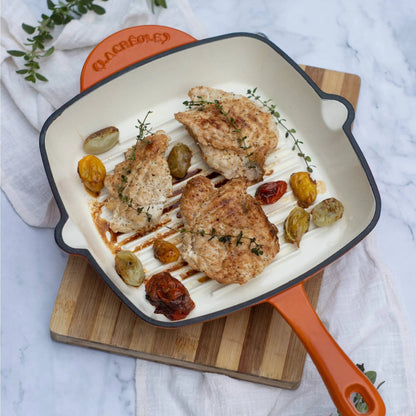 Sartén Grill 26 cm La Créole7#Naranjo