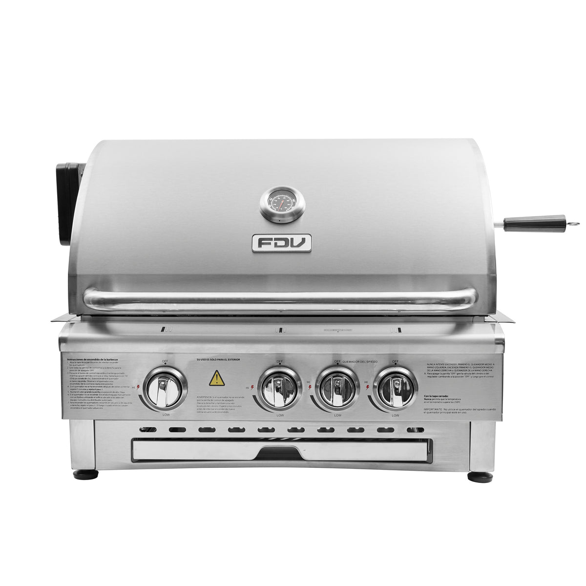 Parrilla Deluxe 3Q Gas Licuado + Spiedo FDV - Caja Dañada-Parrillas a Gas