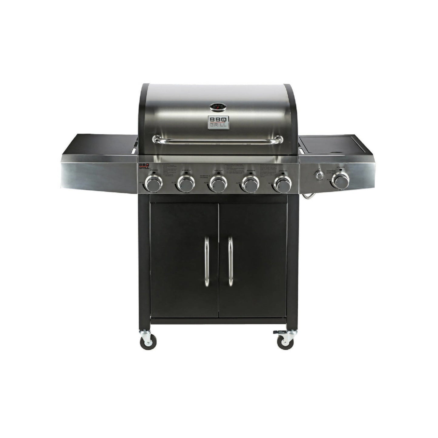 Parrilla Illinois 5 Quemadores + Quemador Lateral BBQ501GCQL BBQ Grill2#Negro