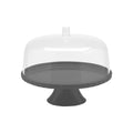Porta Torta con Pedestal 30 cm Ou2#Gris