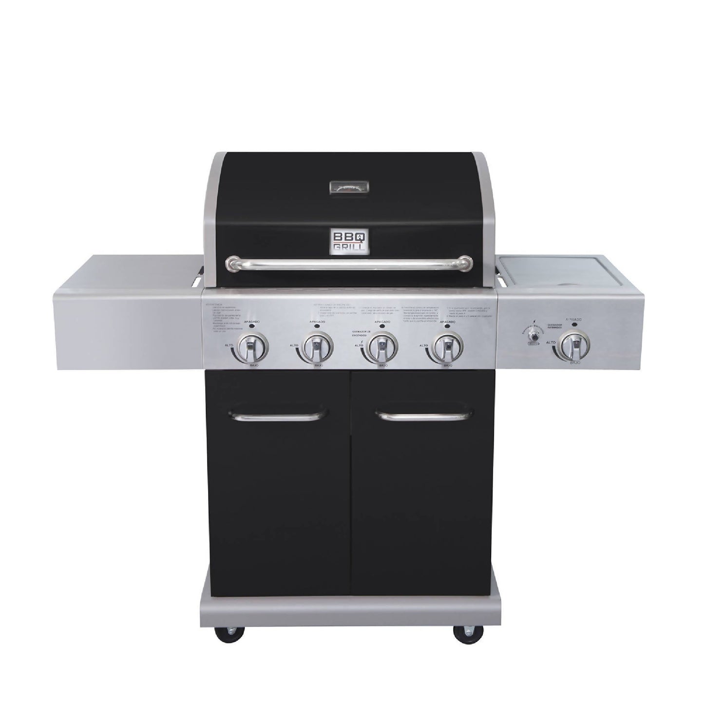 Parrilla Texas Black 4 Quemadores + Quemador Lateral BBQ401GCIB BBQ Grill2#Negro