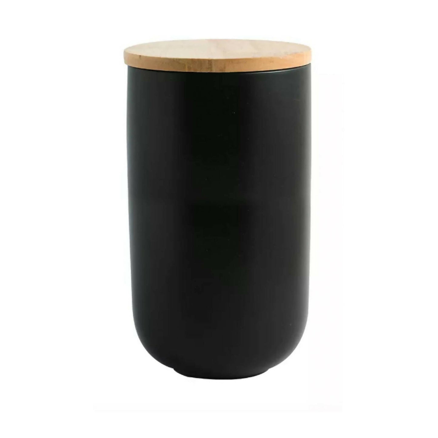 Contenedor Cerámica Hermético Tapa Madera L Simplit2#Negro