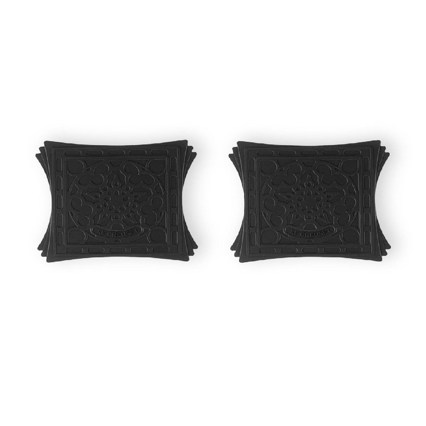 Set 2 salvamanteles silicona magnético Le Creuset2#Negro