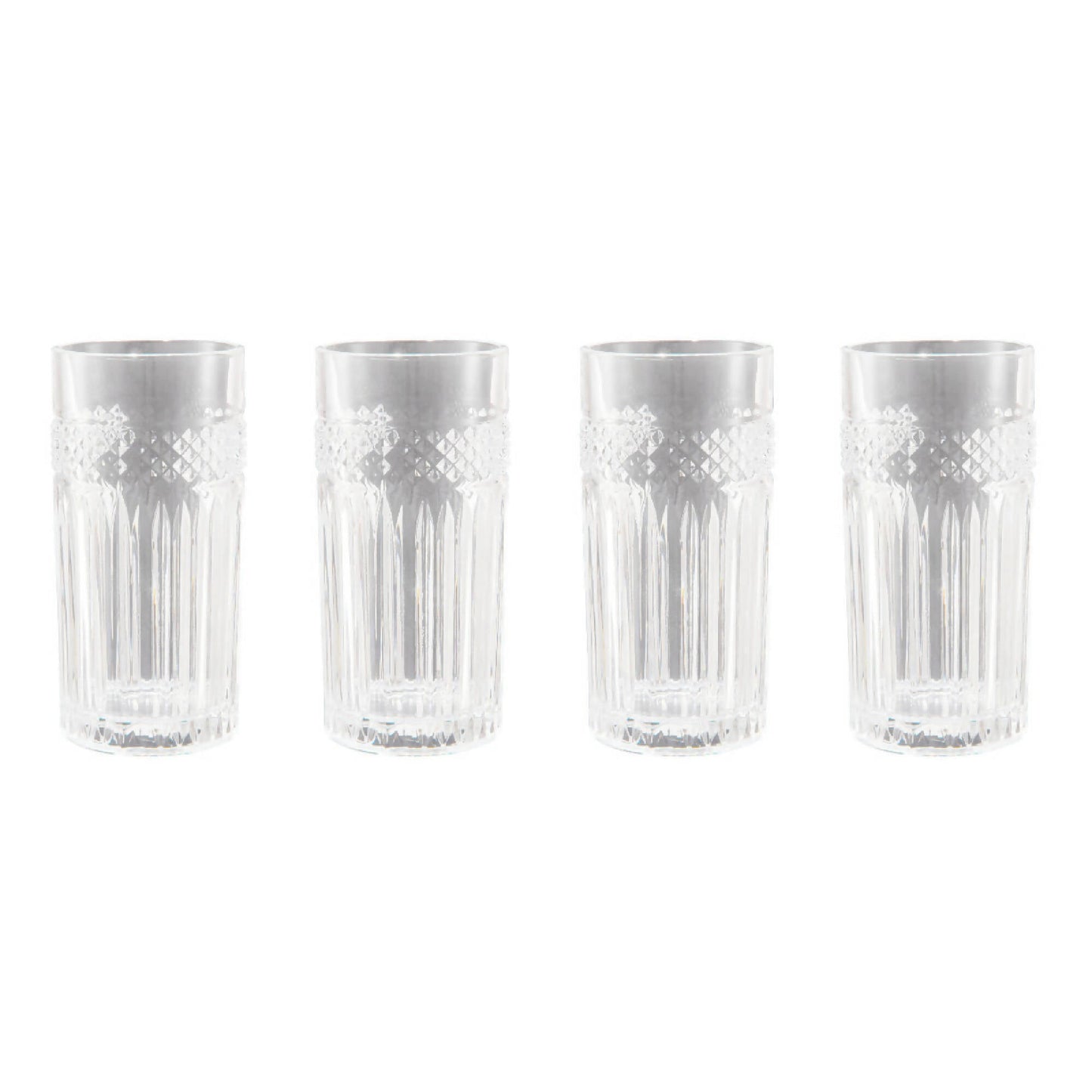 Set 4 Vasos Vidrio Línea