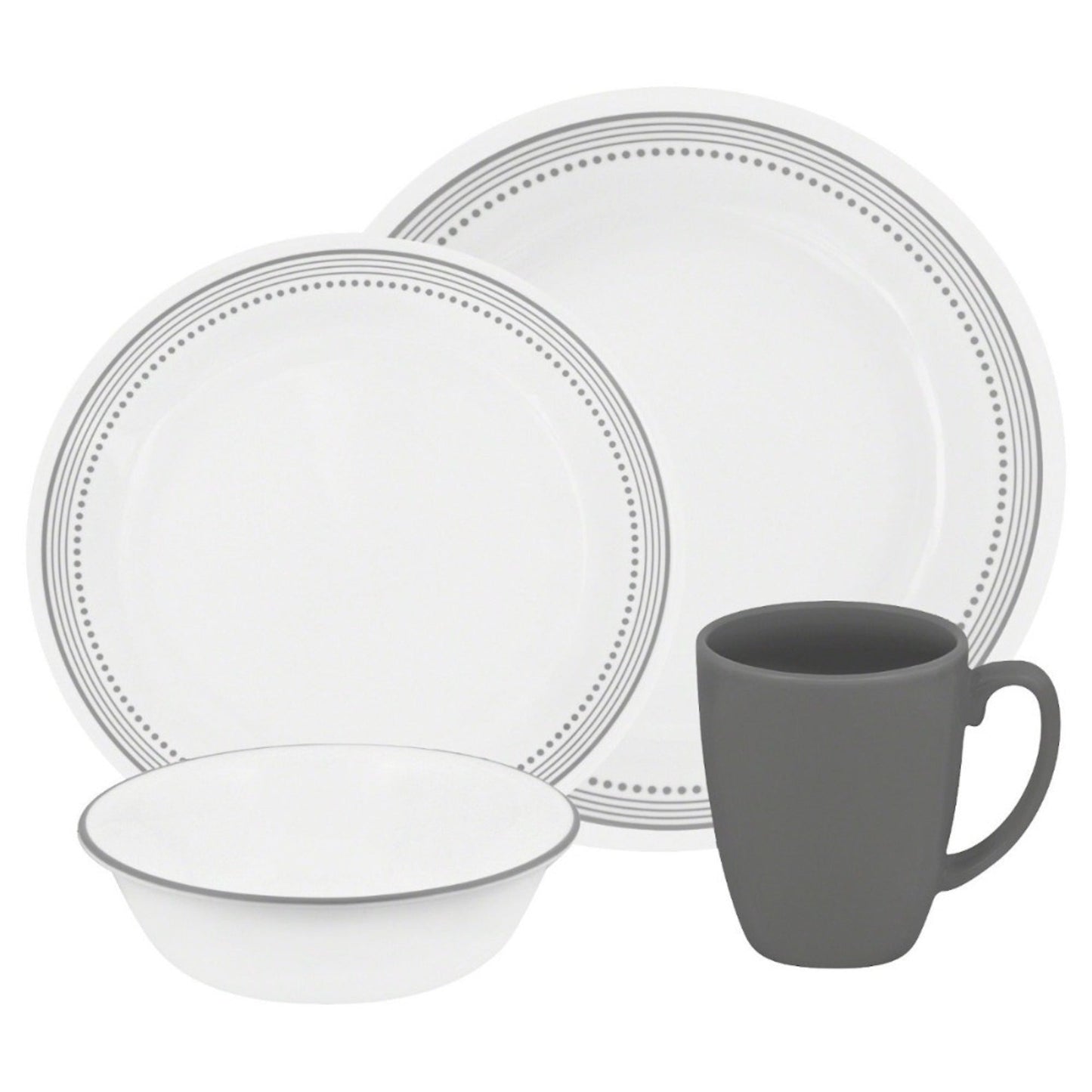 Set De Vajilla Classic Mystic Gray 16 Pzs Corelle3#Gris