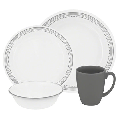 Set De Vajilla Classic Mystic Gray 16 Pzs Corelle3#Gris