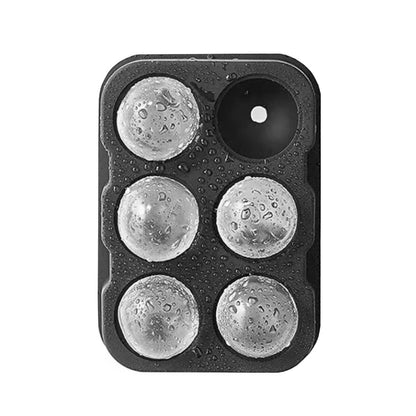 Cubeta de Hielo Silicona 6 Hielos Redondos Simplit2#Negro