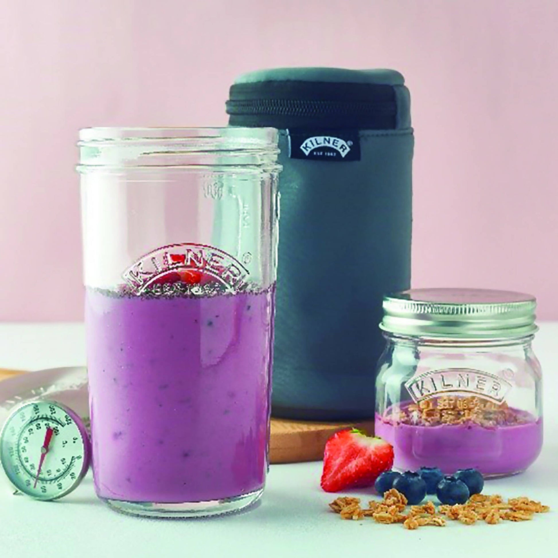 Set Frasco Para Preparar Yoghurt3#Gris