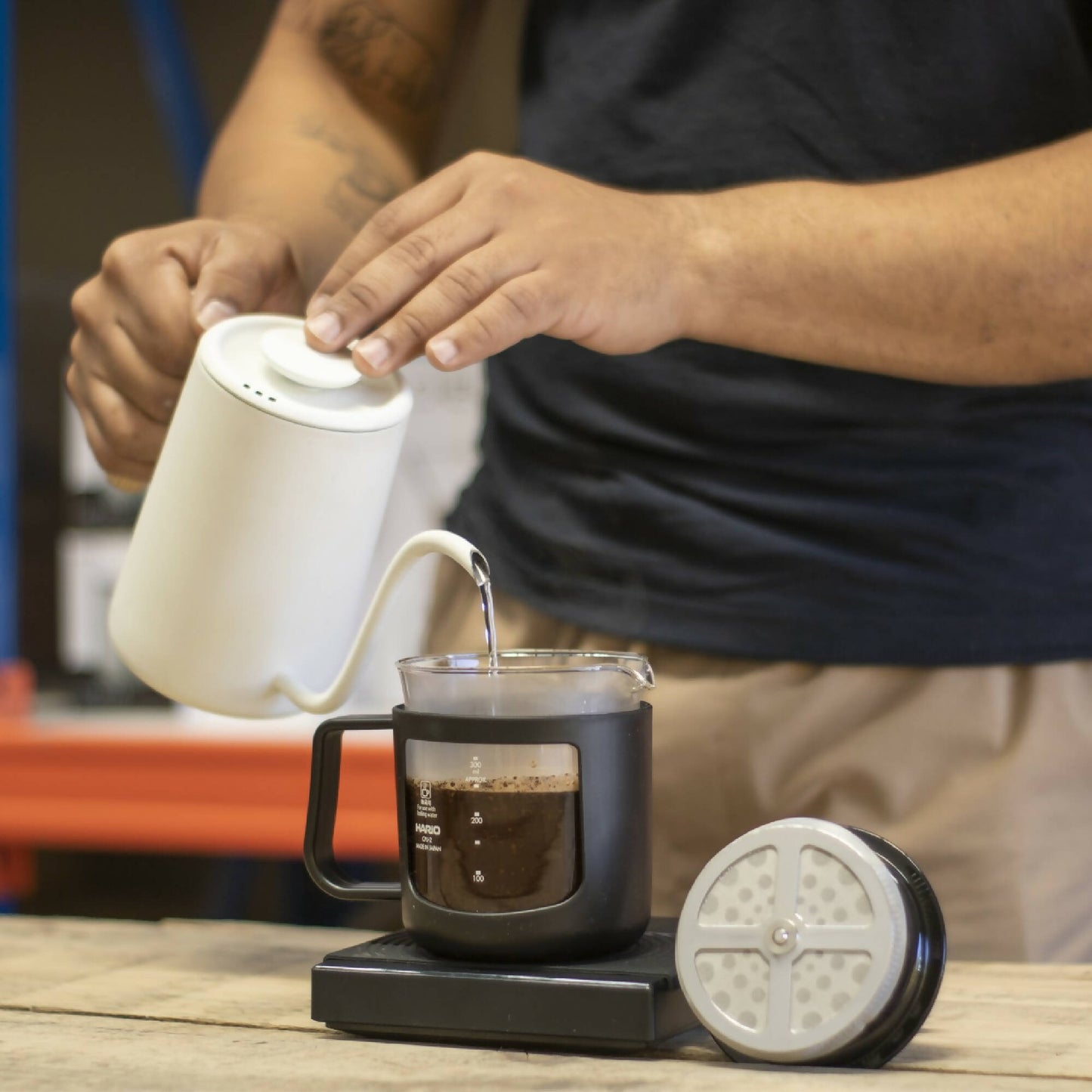 Cafetera Prensa Francesa Coffee Press U Hario2#Negro