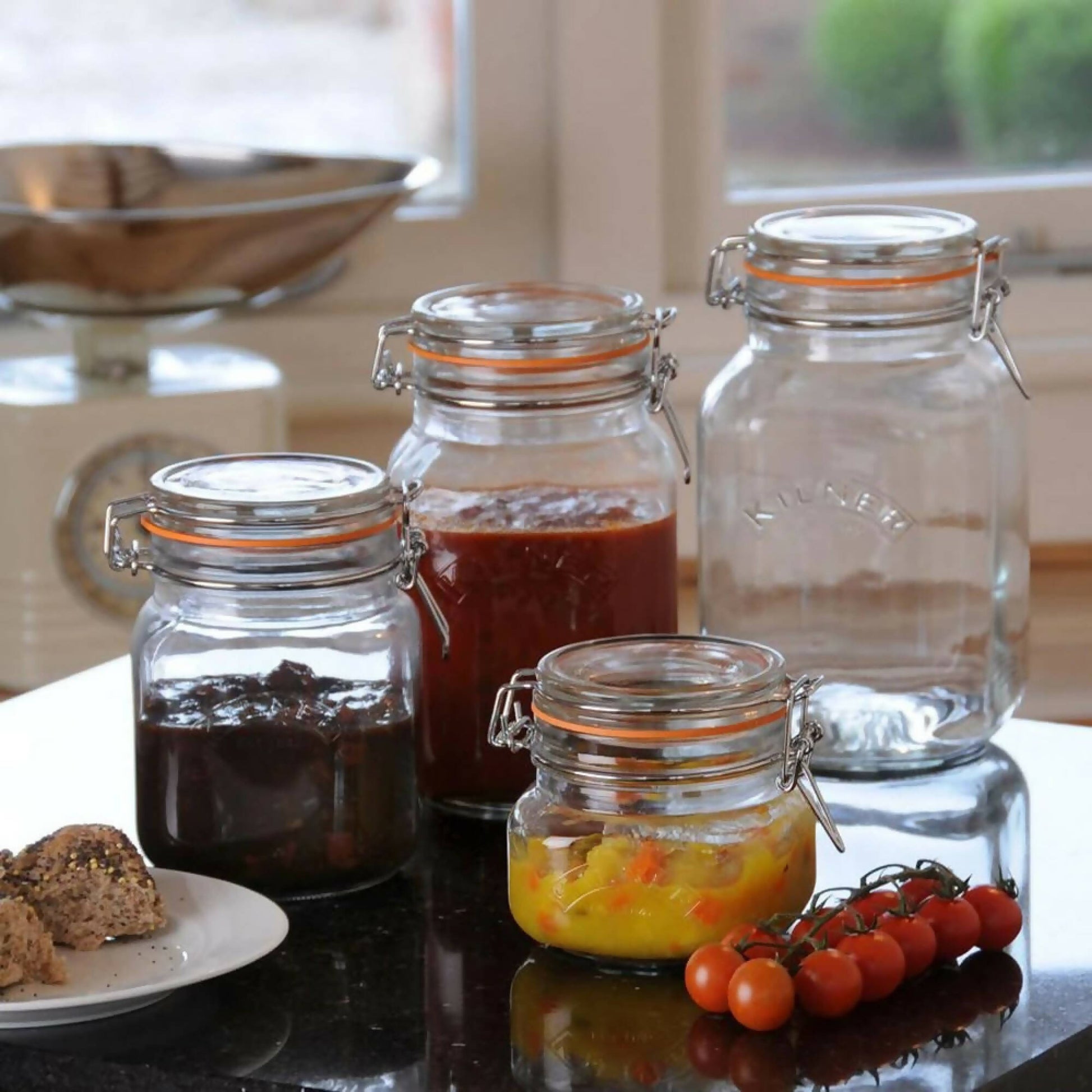 Frasco Kilner Cuadrado con Cierre Clip 2 Lts2#Sin Color