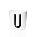 Taza De Melamina Letra U1#Blanco