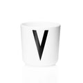 Taza De Melamina Letra V1#Blanco