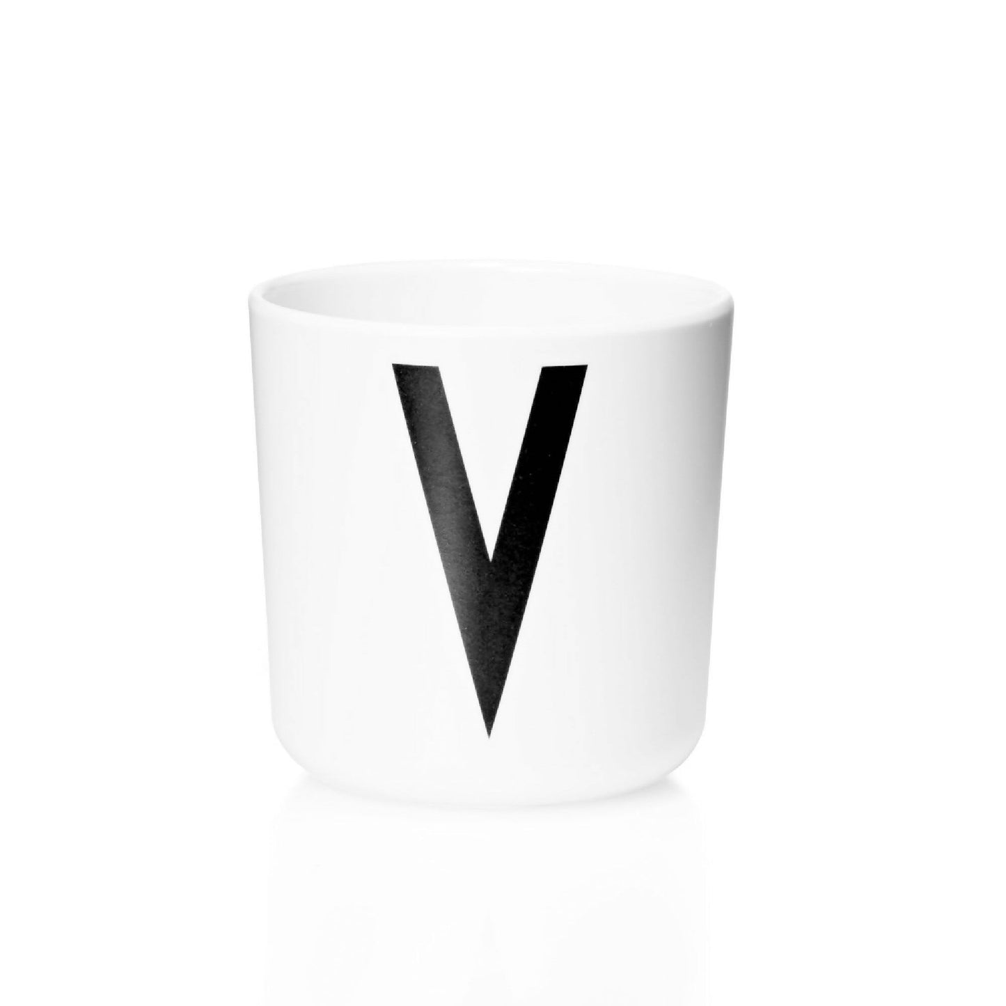 Taza De Melamina Letra V1#Blanco