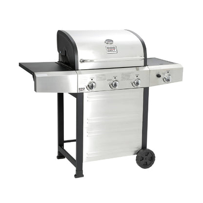 Parrilla Michigan 3 Quemadores + Quemador Lateral BBQ304GCINOX BBQ Grill5#Acero