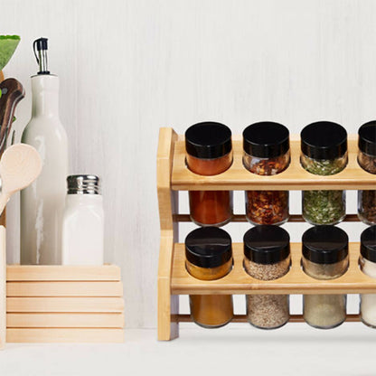 Especiero Condimentos de Madera 8 Frascos Vidrio Simplit2#Café