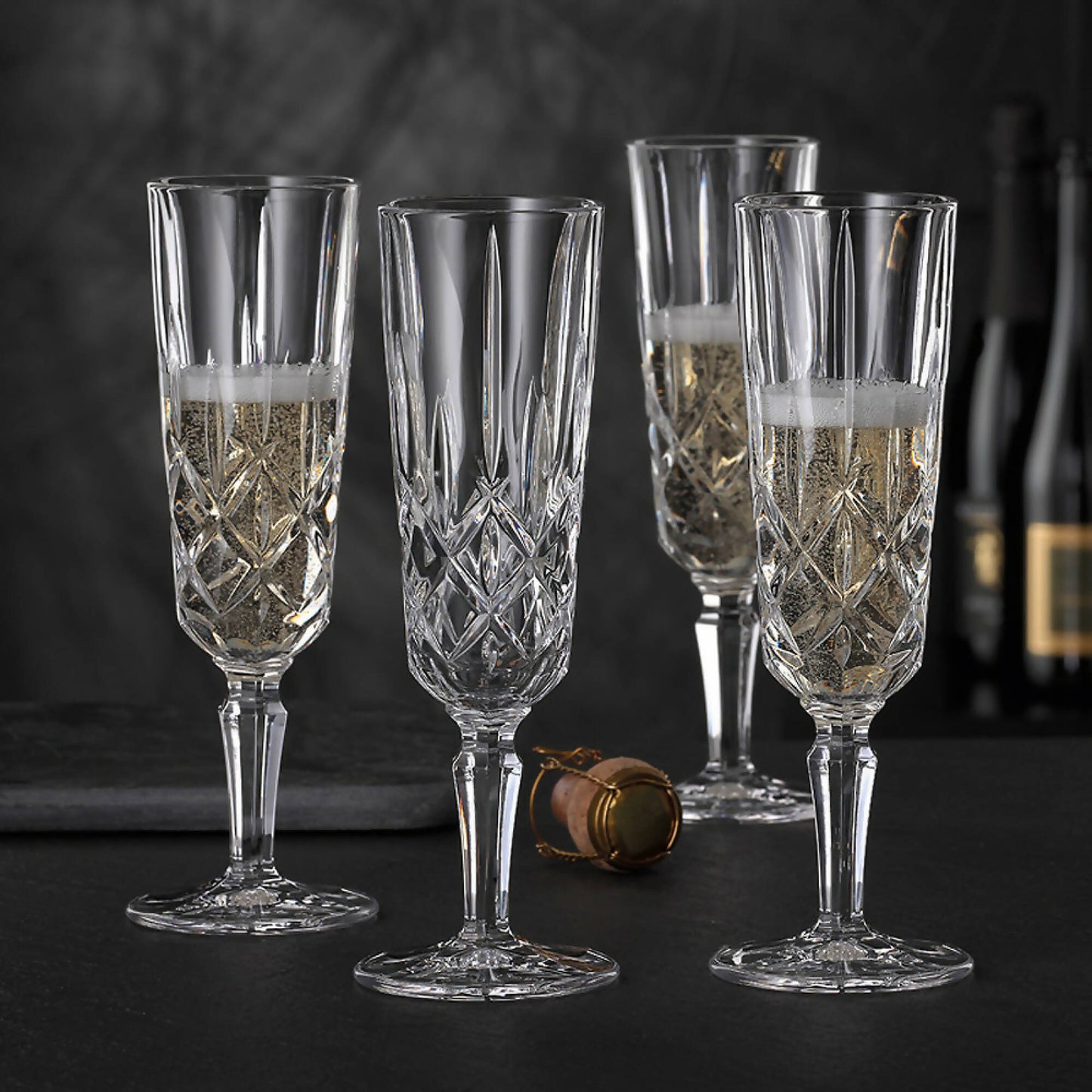 Set 4 Copas Noblesse Champagne1#Sin Color