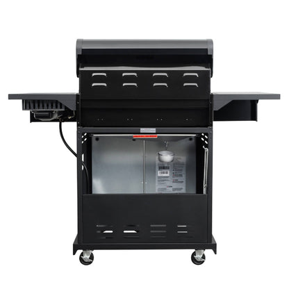 Parrilla Gas 4 Quemadores + Sellador Lateral KE-P13654-N Kenmore.8#Negro